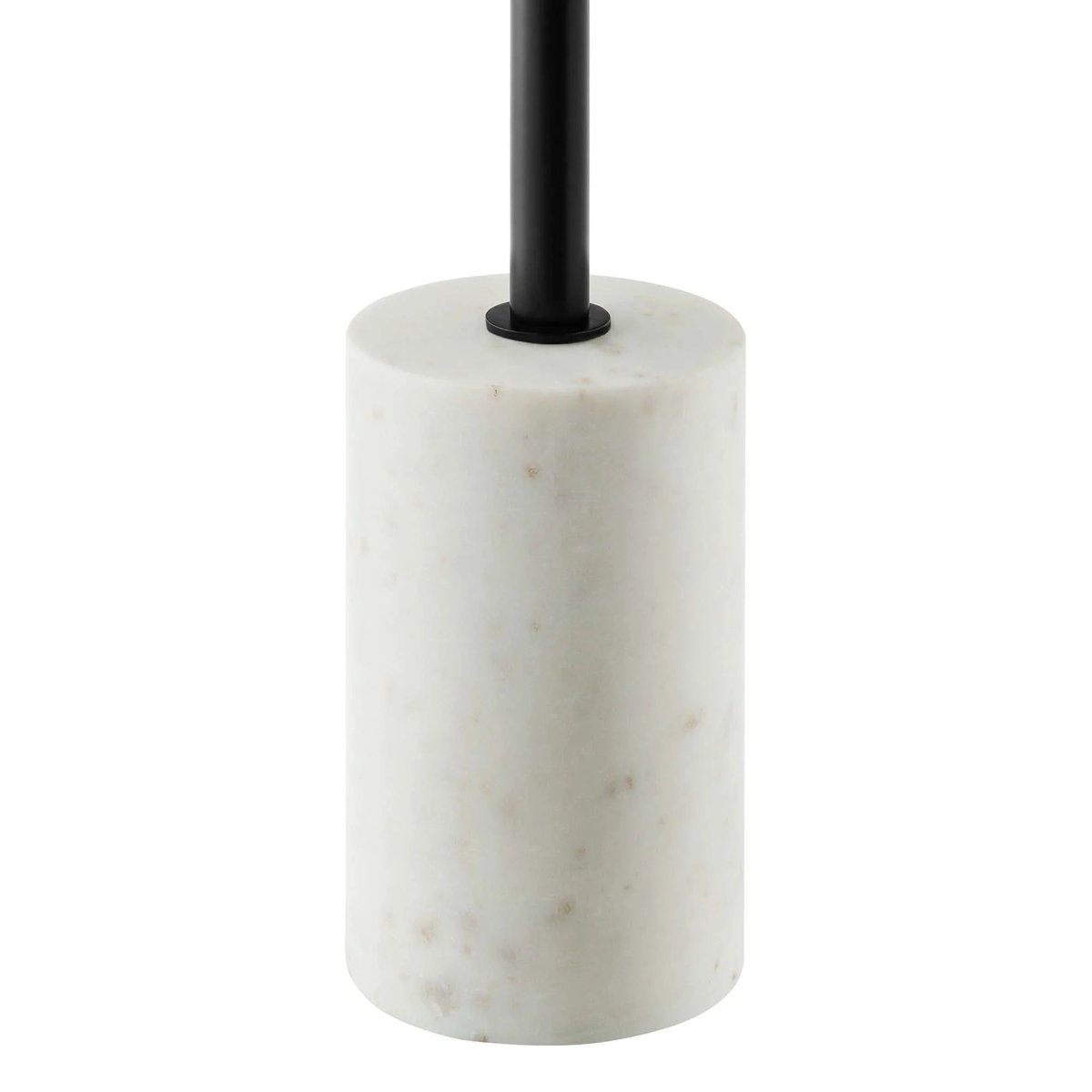 Round Marble Base Side Table with Iron Top β 14 Inch - End & Side Tables available at Alpine Outlets in Denver