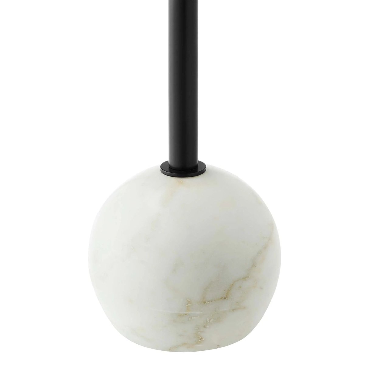 Round Marble Base Side Table with Iron Top β White 14 Inch - End & Side Tables available at Alpine Outlets in Denver