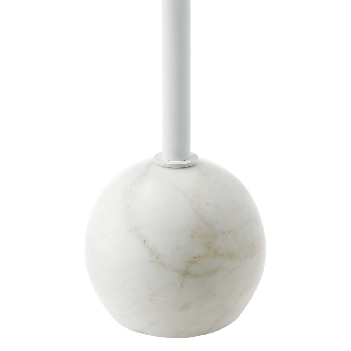 Round Marble Base Side Table with Iron Top β White 14 Inch - End & Side Tables available at Alpine Outlets in Denver