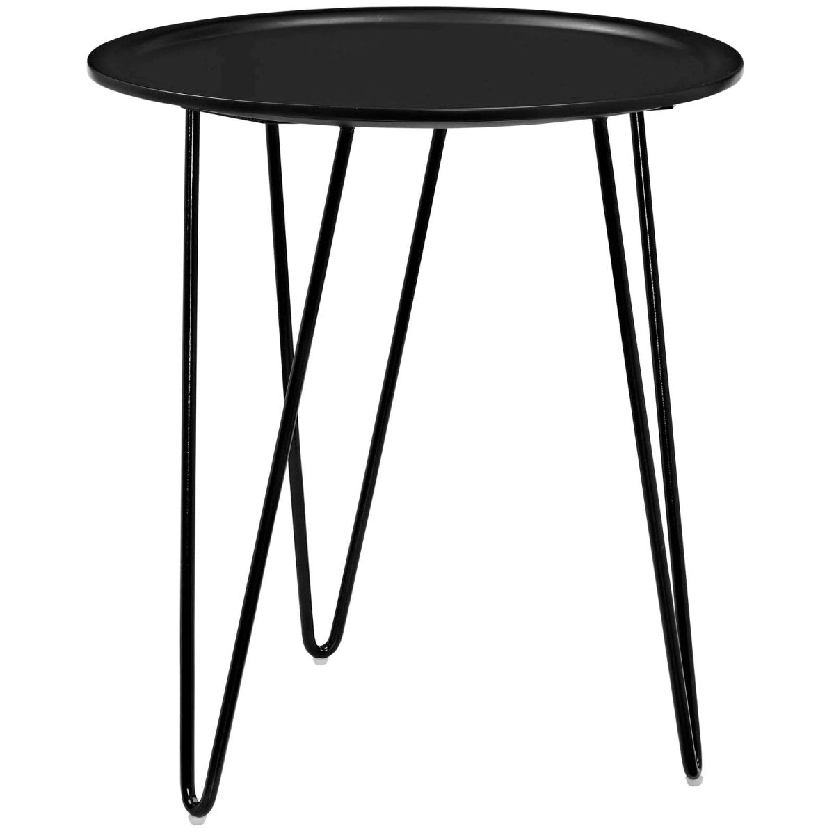 Round Mid Century Side Table with Hairpin Legs – 19 Inch - End & Side Tables available at Alpine Outlets in Denver