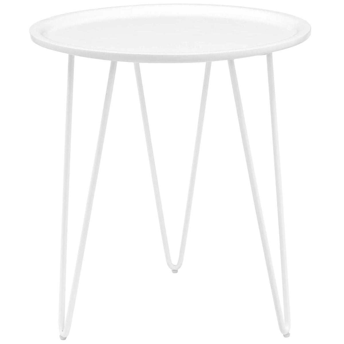 Round Mid Century Side Table with Hairpin Legs – 19 Inch - End & Side Tables available at Alpine Outlets in Denver