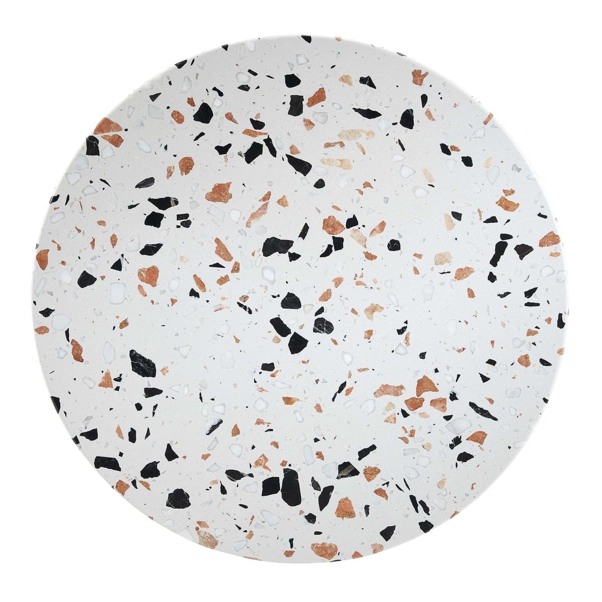 Round Terrazzo Side Table with Pedestal Base – 20 Inch - End & Side Tables available at Alpine Outlets in Denver