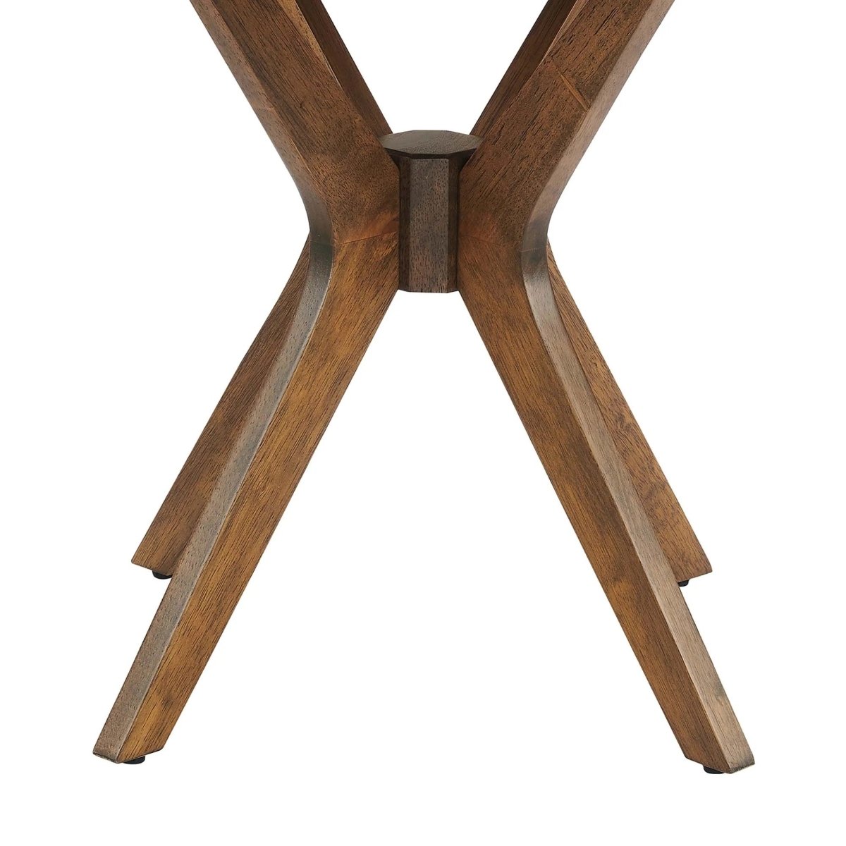 Round Wood Side Table with Intersecting Base – 24 Inch - End & Side Tables available at Alpine Outlets in Denver