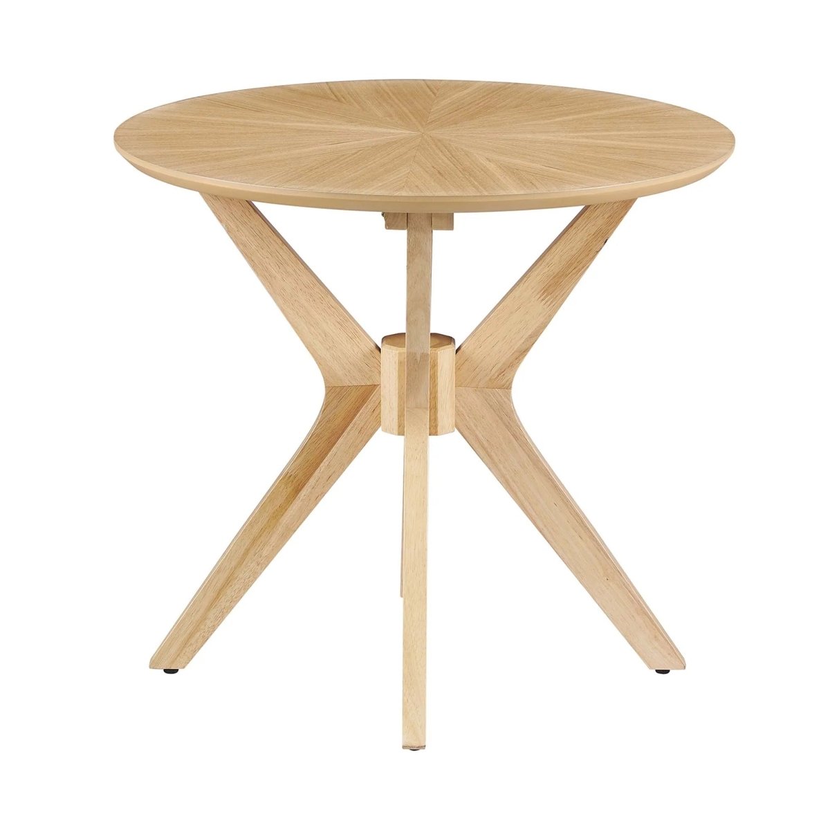 Round Wood Side Table with Intersecting Base – 24 Inch - End & Side Tables available at Alpine Outlets in Denver