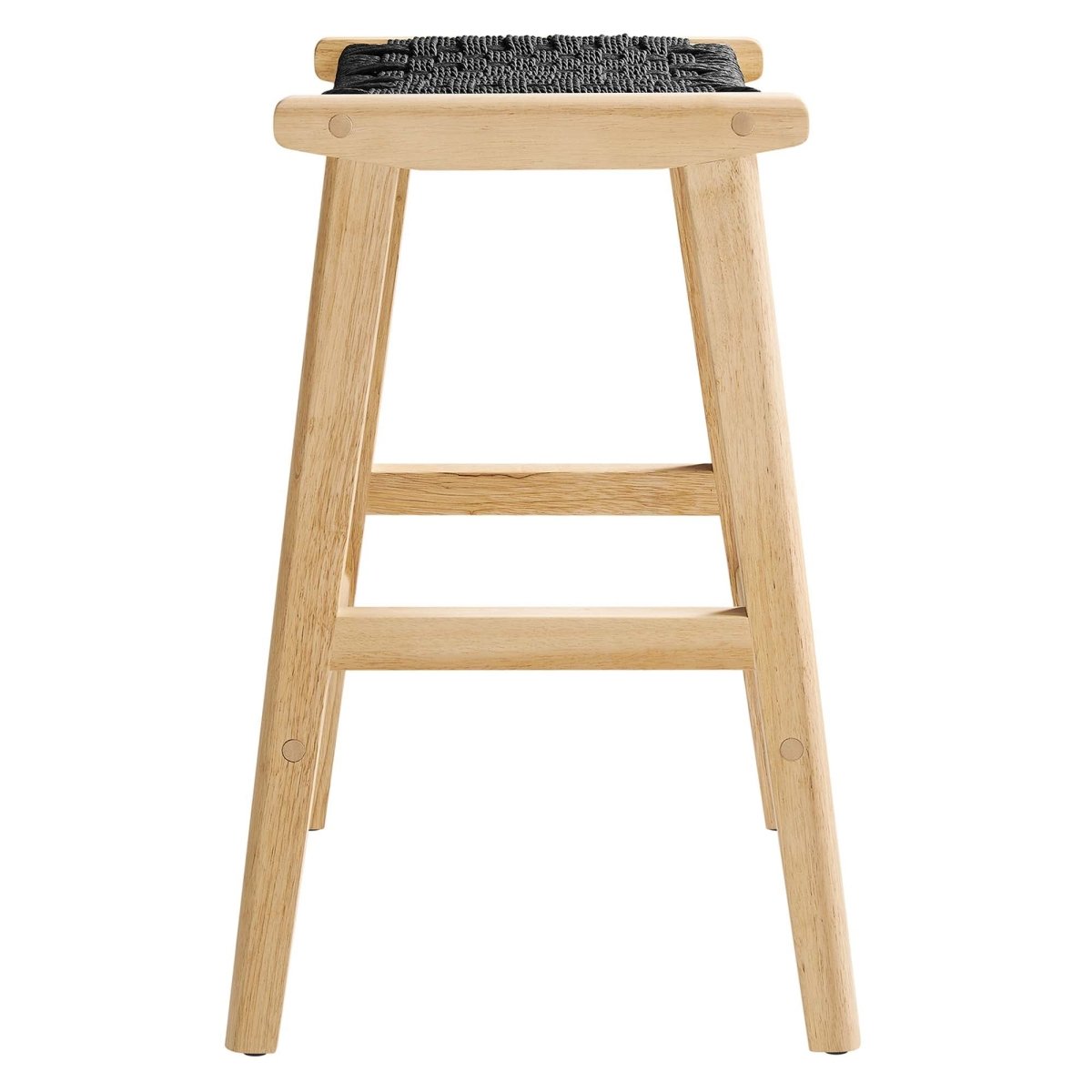Saoirse Woven Rope Wood Counter Stool Set of 2 - Stools available at Alpine Outlets in Denver