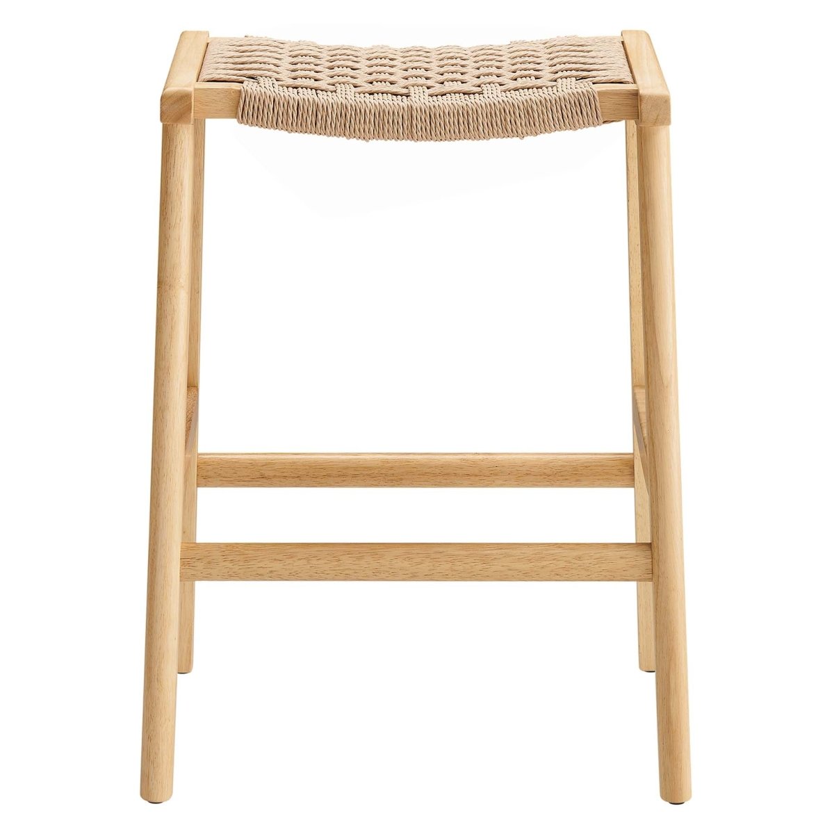 Saoirse Woven Rope Wood Counter Stool Set of 2 - Stools available at Alpine Outlets in Denver