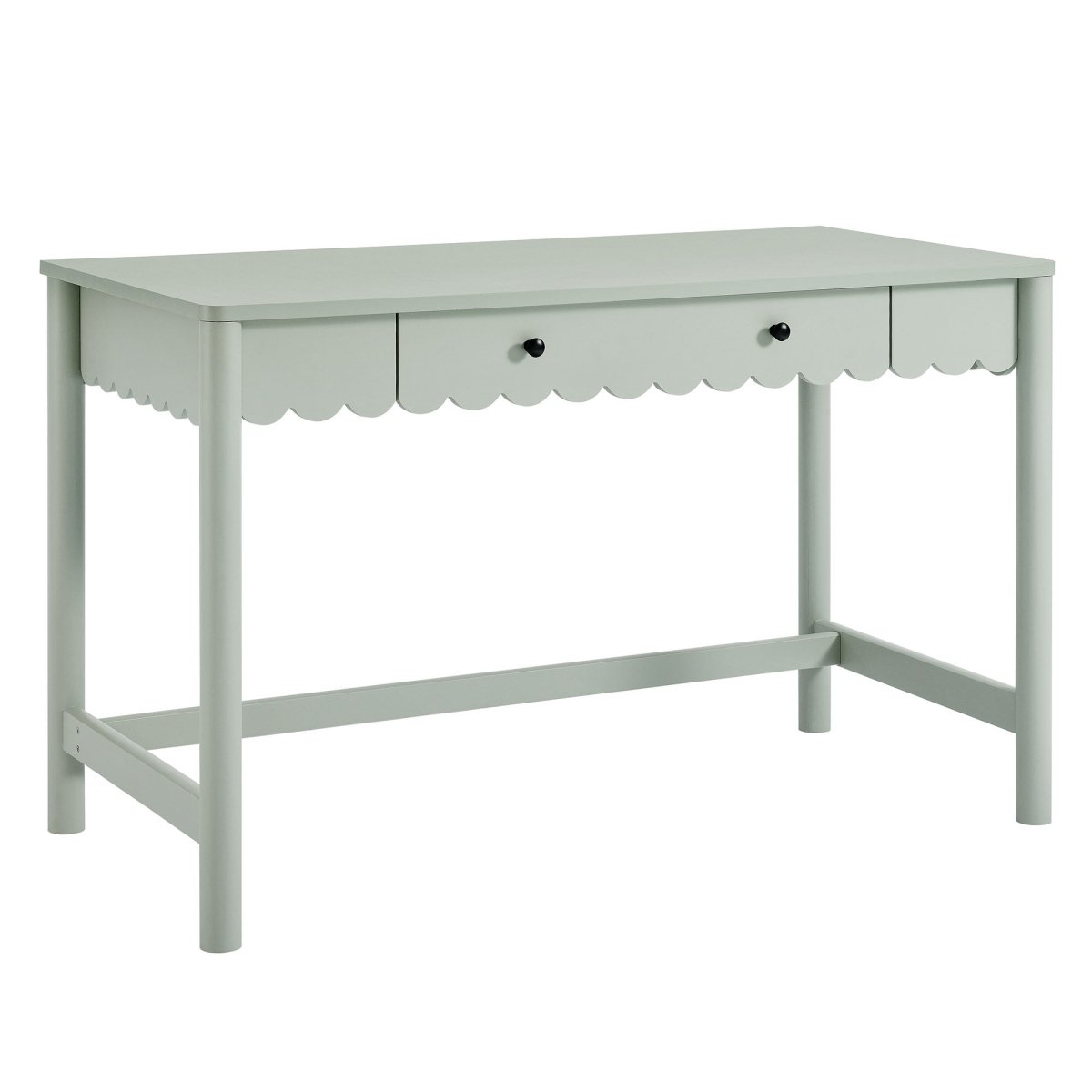 47" Sage Scallop Writing Desk with Drawer - Workspace - Alpine Outlets