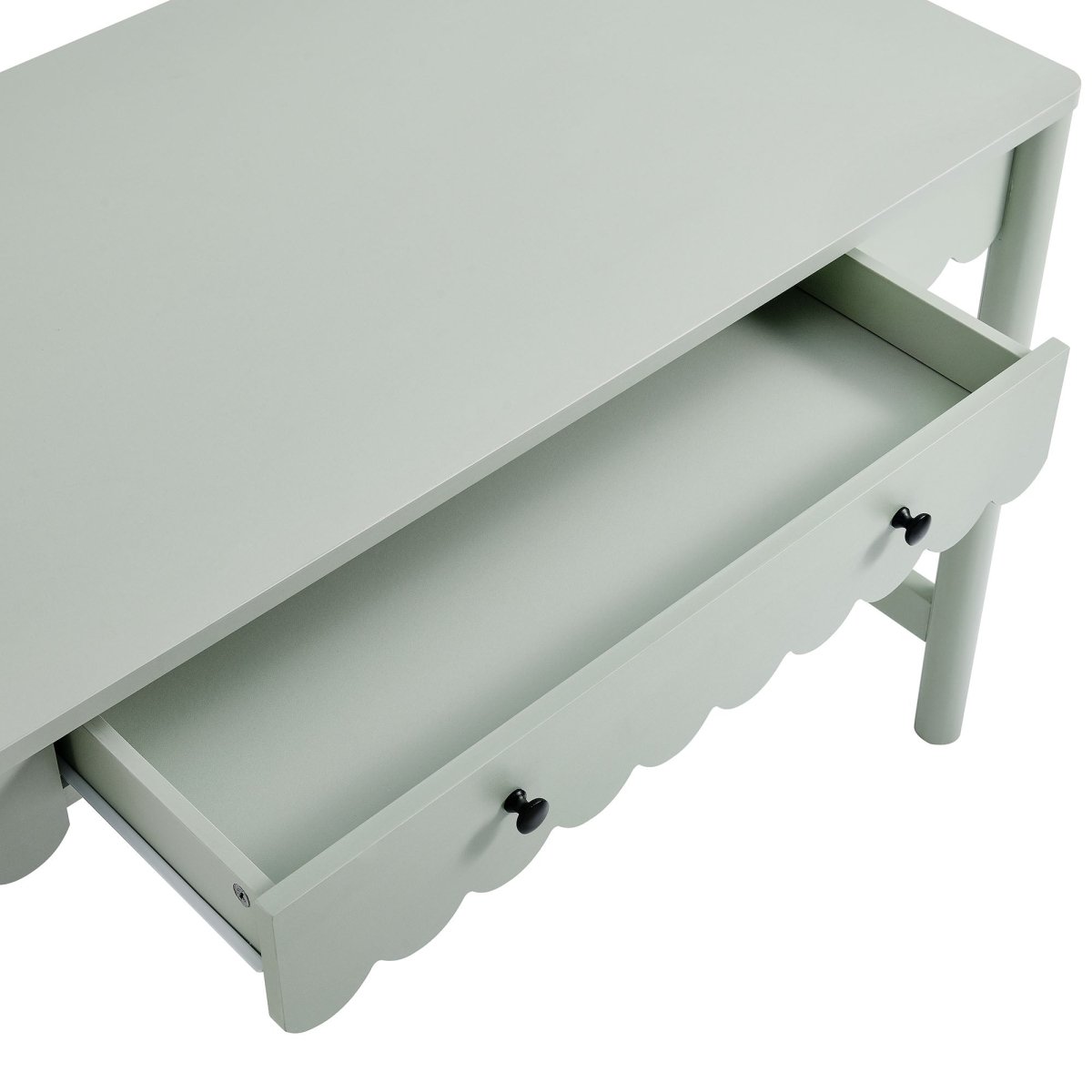47" Sage Scallop Writing Desk with Drawer - Workspace - Alpine Outlets