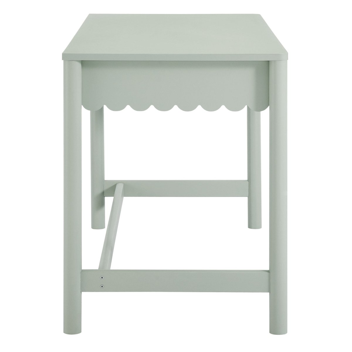 47" Sage Scallop Writing Desk with Drawer - Workspace - Alpine Outlets