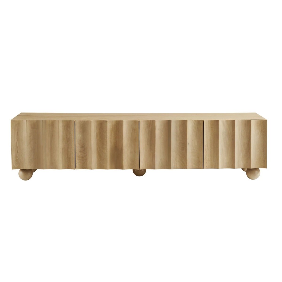 Scalloped Wood TV Stand 71 Inch - TV Stands available at Alpine Outlets in Denver