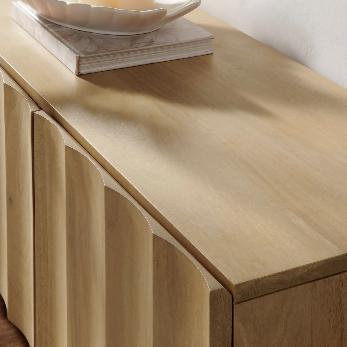 Scalloped Wood TV Stand 71 Inch - TV Stands available at Alpine Outlets in Denver