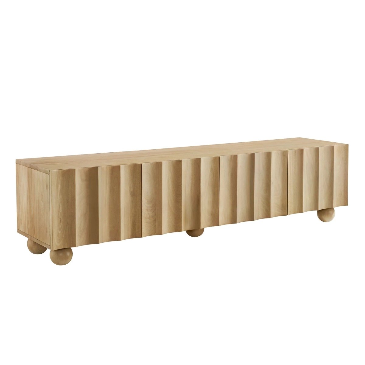 Scalloped Wood TV Stand 71 Inch - TV Stands available at Alpine Outlets in Denver