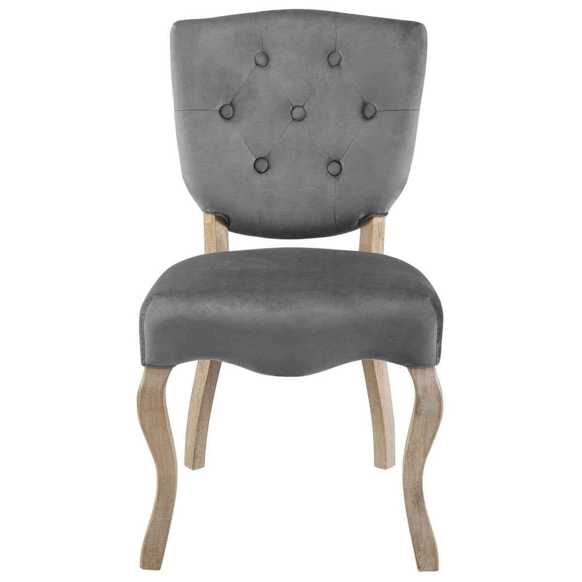 Set of 2 Button Tufted Velvet Vintage French Dining Side Chairs - Dining Chairs available at Alpine Outlets in Denver