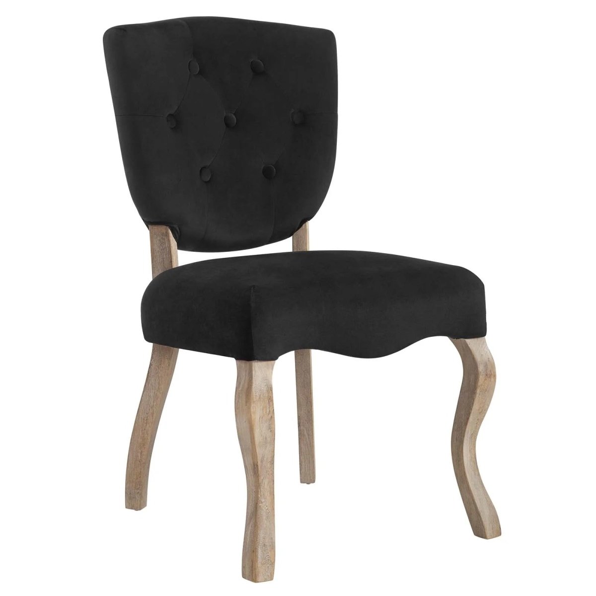 Set of 2 Button Tufted Velvet Vintage French Dining Side Chairs - Dining Chairs available at Alpine Outlets in Denver