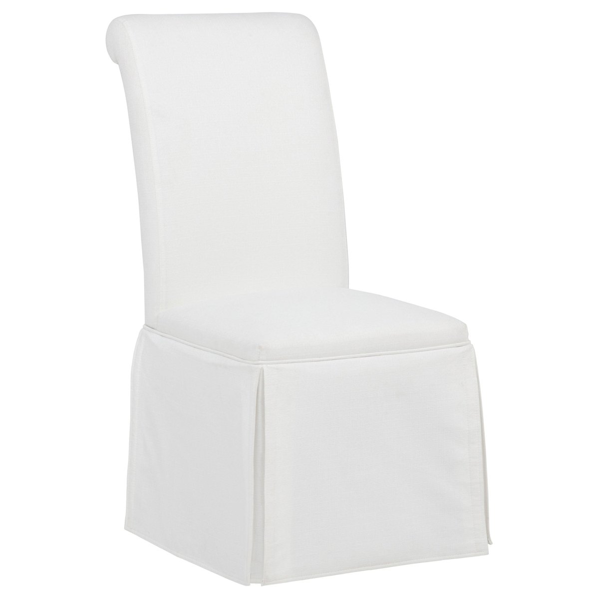 Shawna White Upholstered Skirted Side Chair, Set of 2 - Dining Chairs & Benches available at Alpine Outlets in Denver