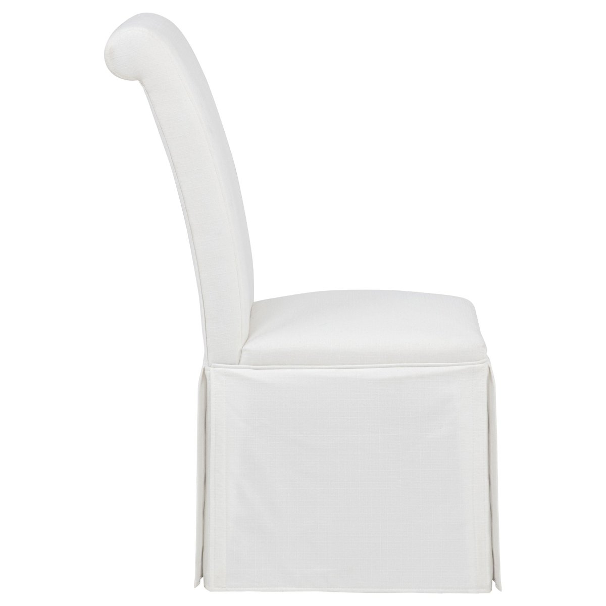 Shawna White Upholstered Skirted Side Chair, Set of 2 - Dining Chairs & Benches available at Alpine Outlets in Denver