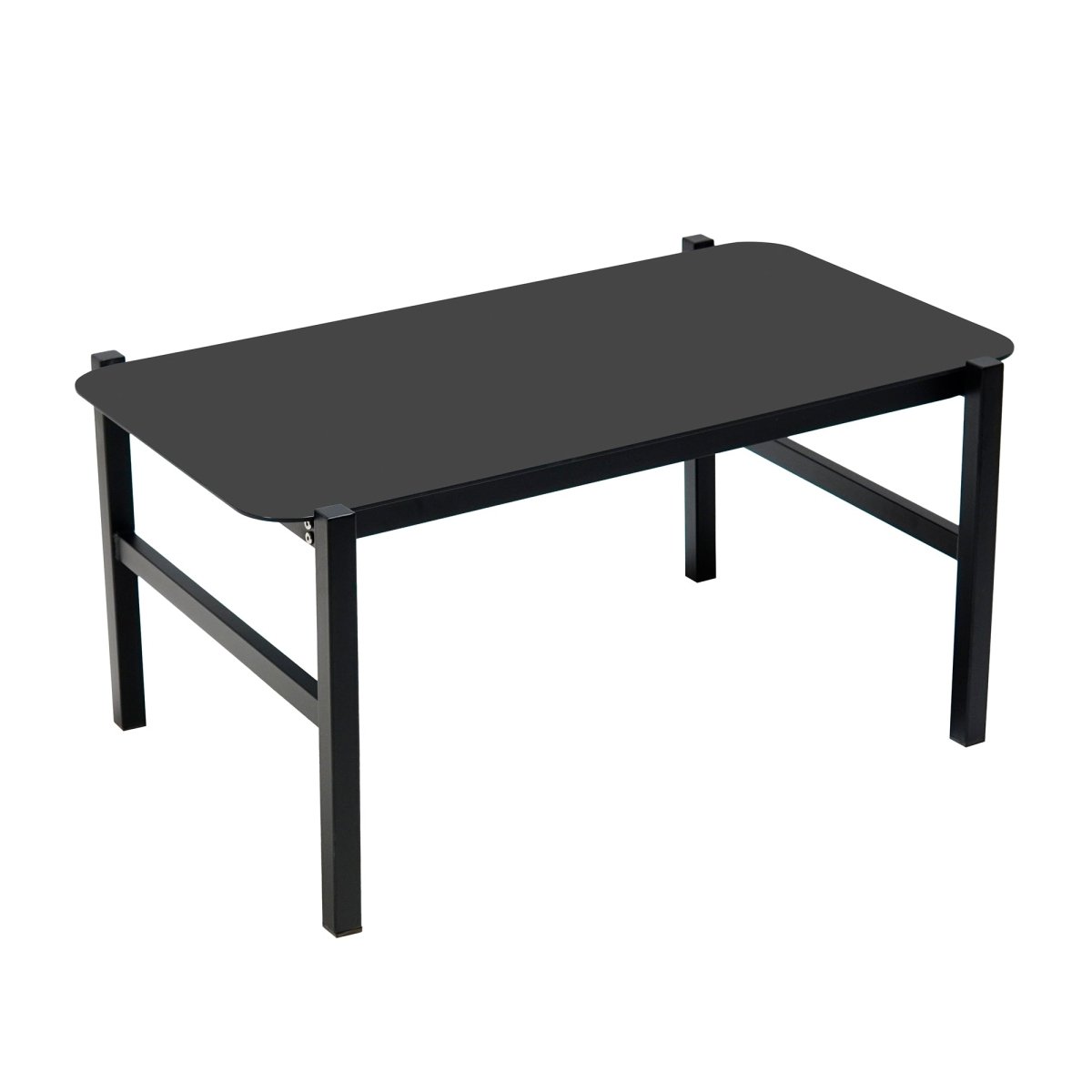 Solvaira Modular Outdoor Sofa Set with Tempered Glass Table - Outdoor Furniture Sets - Alpine Outlets