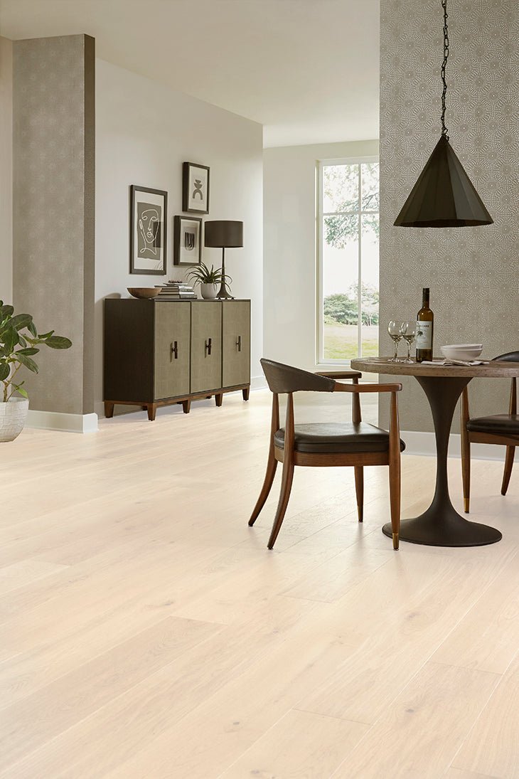 Somerset Euro Wide Plank Snow White Oak 9" Engineered Hardwood - Hardwood Flooring available at Alpine Outlets in Denver