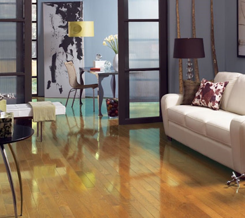 Somerset High Gloss Natural White Oak 2 1/4" Solid Hardwood Flooring - Hardwood Flooring available at Alpine Outlets in Denver