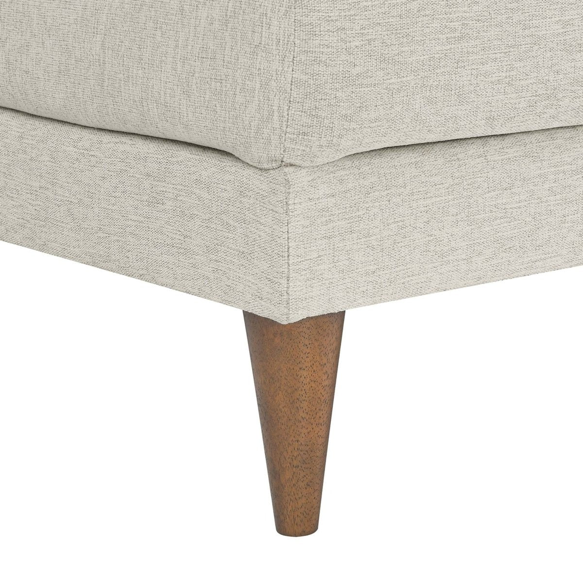 Square Down Filled Fabric Ottoman – Ivory 37 Inch - Ottomans available at Alpine Outlets in Denver
