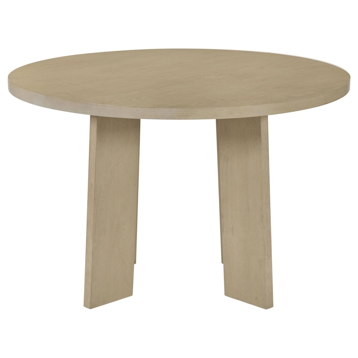 Strouse 47" Round Pedestal Dining Table, Natural Oak - Dining Tables & Bar Tables available at Alpine Outlets in Denver