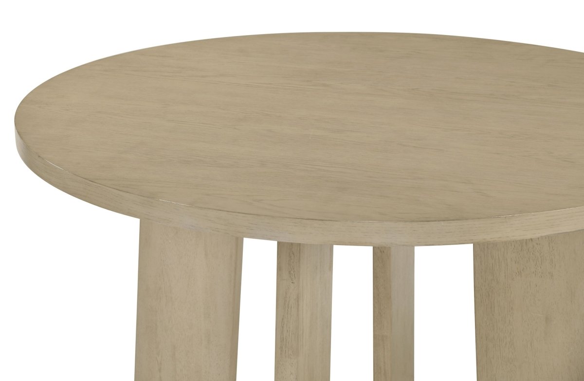 Strouse 47" Round Pedestal Dining Table, Natural Oak - Dining Tables & Bar Tables available at Alpine Outlets in Denver