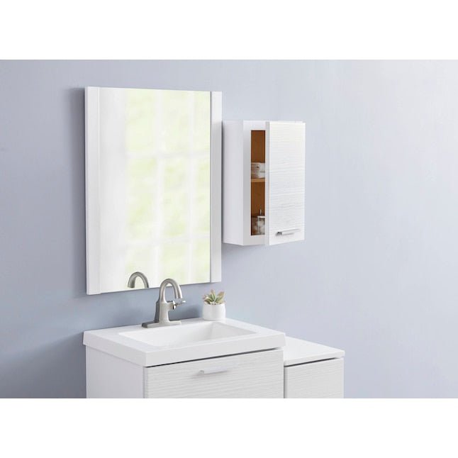 Style Selections Acadia White Bathroom Wall Cabinet - 🟢 Bathroom Cabinets available at Alpine Outlets in Denver