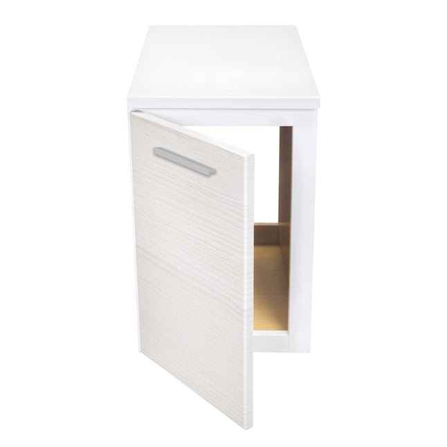 Style Selections Acadia White Floating Bathroom Vanity with Cultured Marble Top - 🟢 Bathroom Cabinets available at Alpine Outlets in Denver