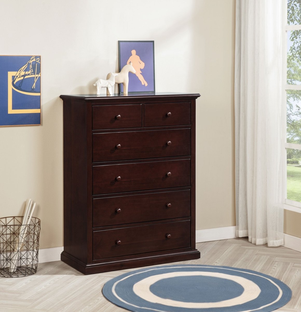 Sumerlin 6-Drawer Chest of Drawers in Cappuccino - Chests available at Alpine Outlets in Denver