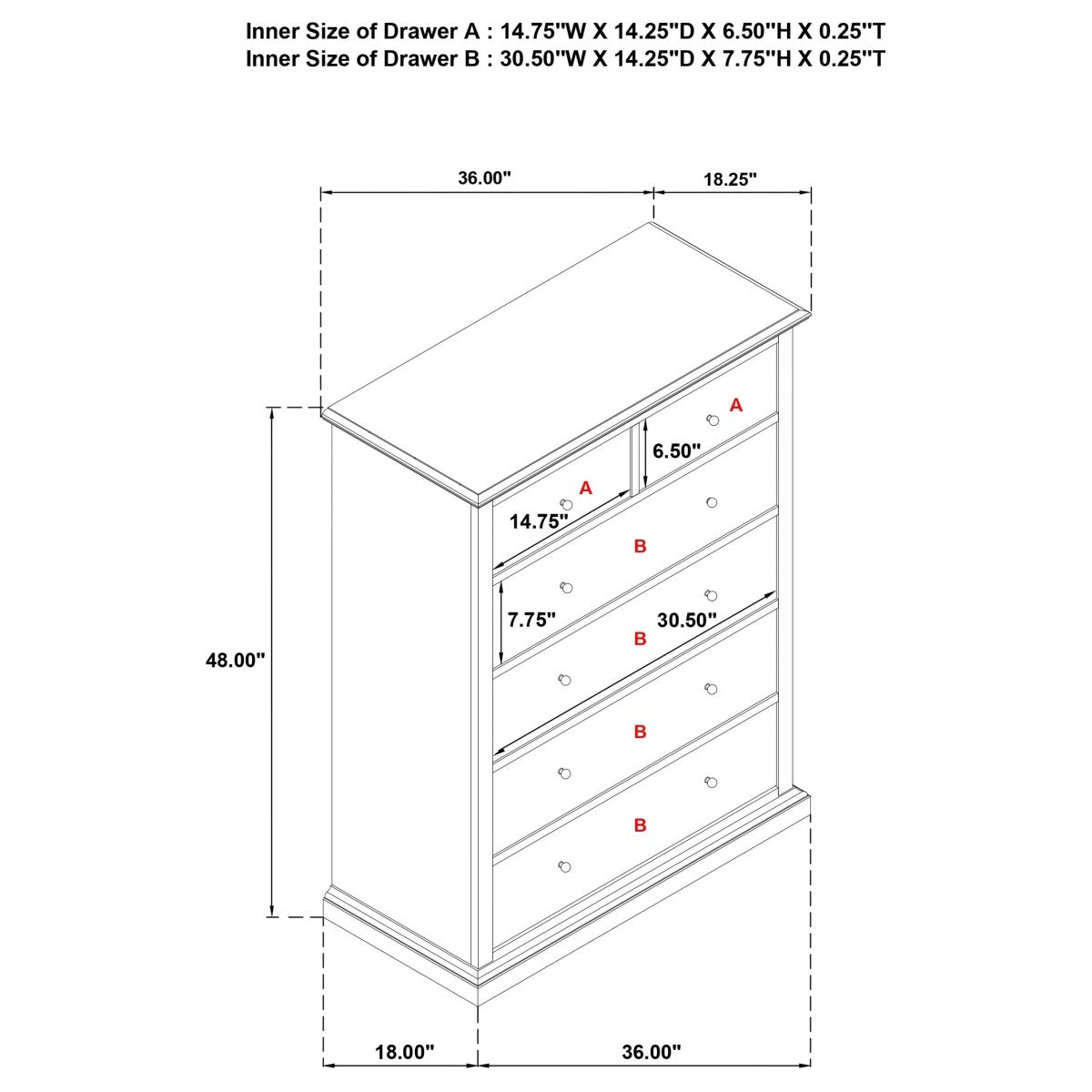 Sumerlin 6-Drawer Chest of Drawers in White - Chests available at Alpine Outlets in Denver
