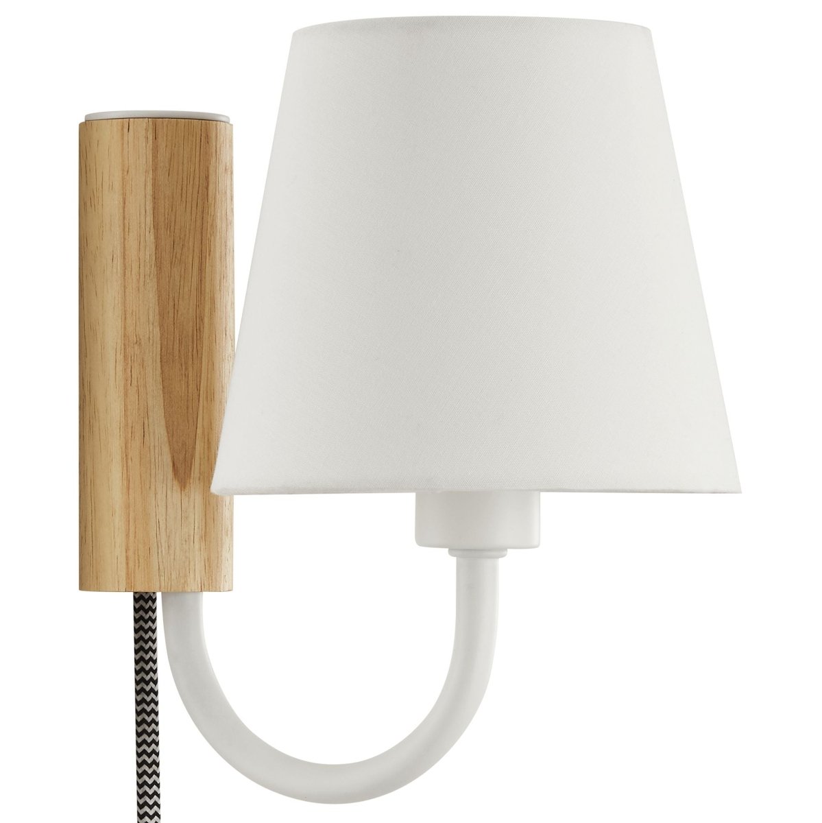 1-Light Swivel Wall Sconce with Fabric Shade – Natural White - Lighting - Alpine Outlets