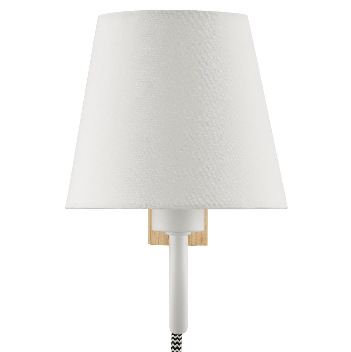 1-Light Swivel Wall Sconce with Fabric Shade – Natural White - Lighting - Alpine Outlets
