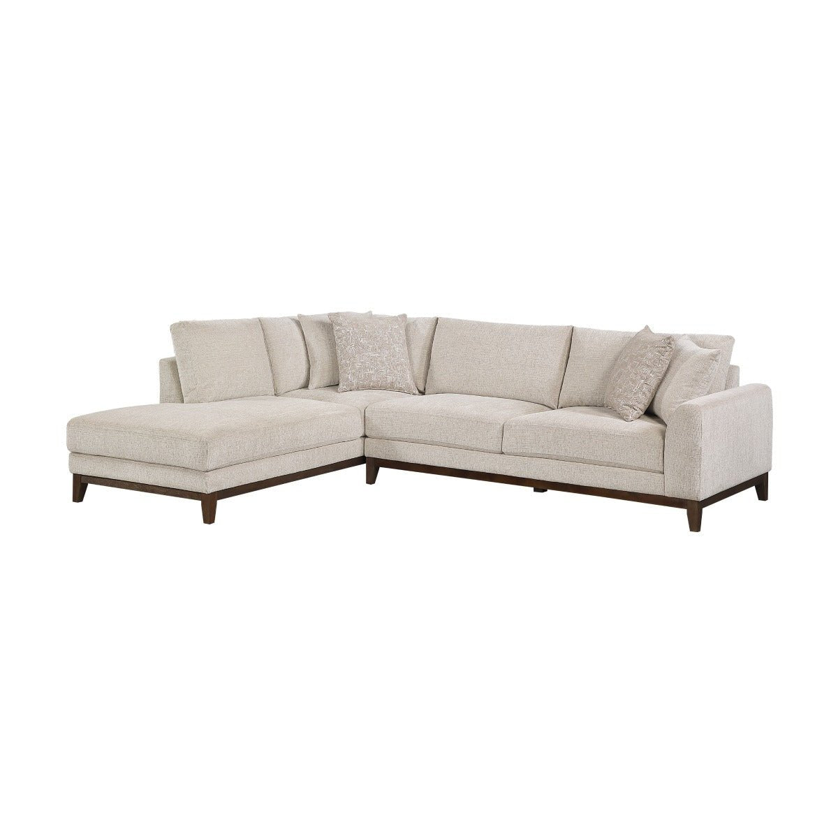 Taupe Chenille 2 - Piece Sectional with Left Chaise - 🟢 Living Room Furniture available at Alpine Outlets in Denver