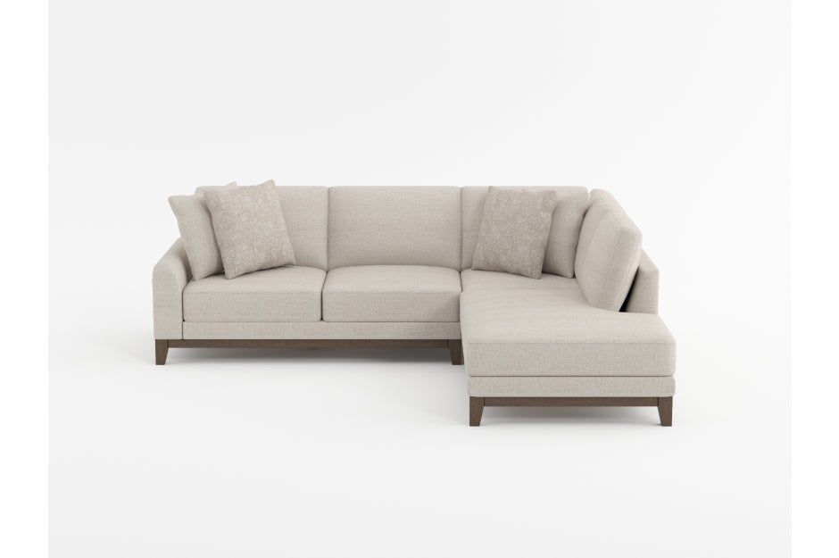 Taupe Chenille 2-Piece Sectional with Left-Facing Chaise - 🟢 Living Room Furniture available at Alpine Outlets in Denver