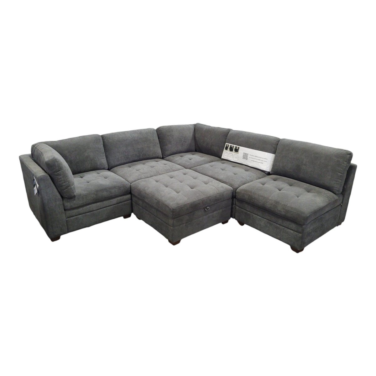 Thomasville Tisdale Modular Sectional 6-piece Dark Gray with Storage  Ottoman - $999.99 at Alpine Outlets, Denver