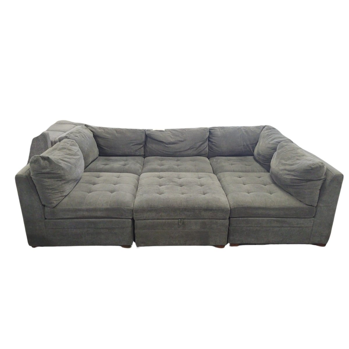 Thomasville Tisdale Modular Sectional 6-piece Dark Gray with Storage  Ottoman - $999.00 at Alpine Outlets, Denver