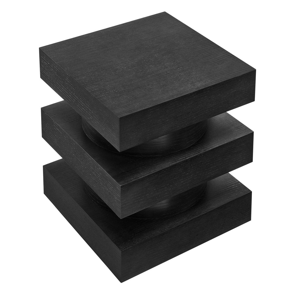 Totem Wood Side Table Stacked Design – 18 Inch Square - End & Side Tables available at Alpine Outlets in Denver