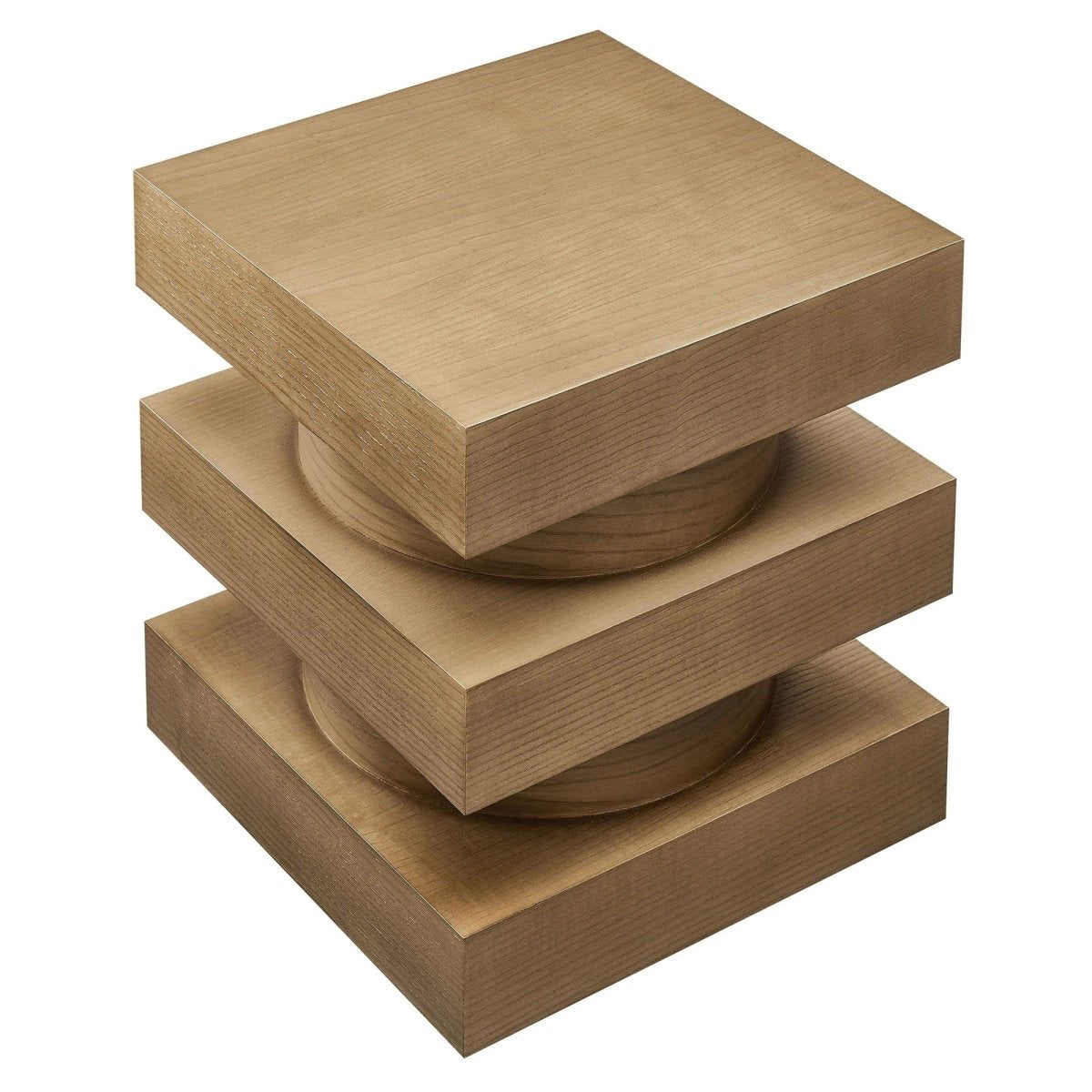 Totem Wood Side Table Stacked Design – 18 Inch Square - End & Side Tables available at Alpine Outlets in Denver