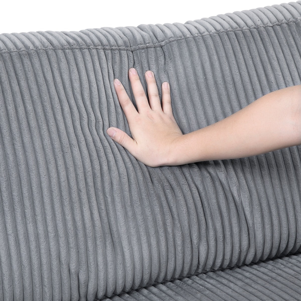 Traverse Modular Sectional Corner Chair in Gray - 🟢 Corner Chairs available at Alpine Outlets in Denver