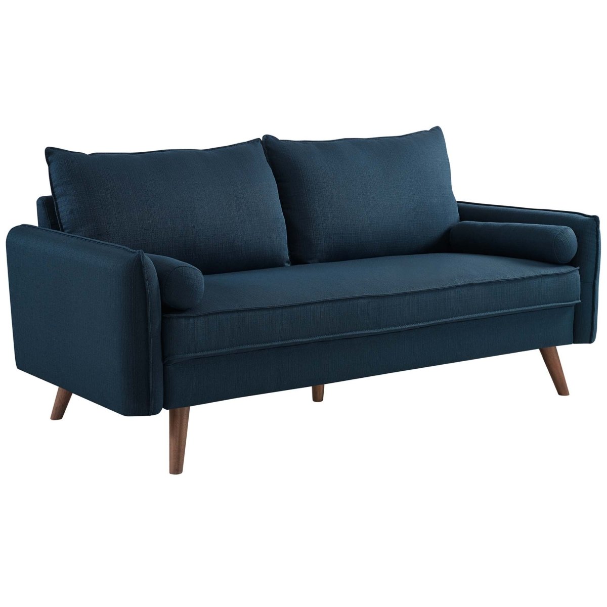 Upholstered Fabric Sofa with Bolster Pillows - Living Room Furniture available at Alpine Outlets in Denver