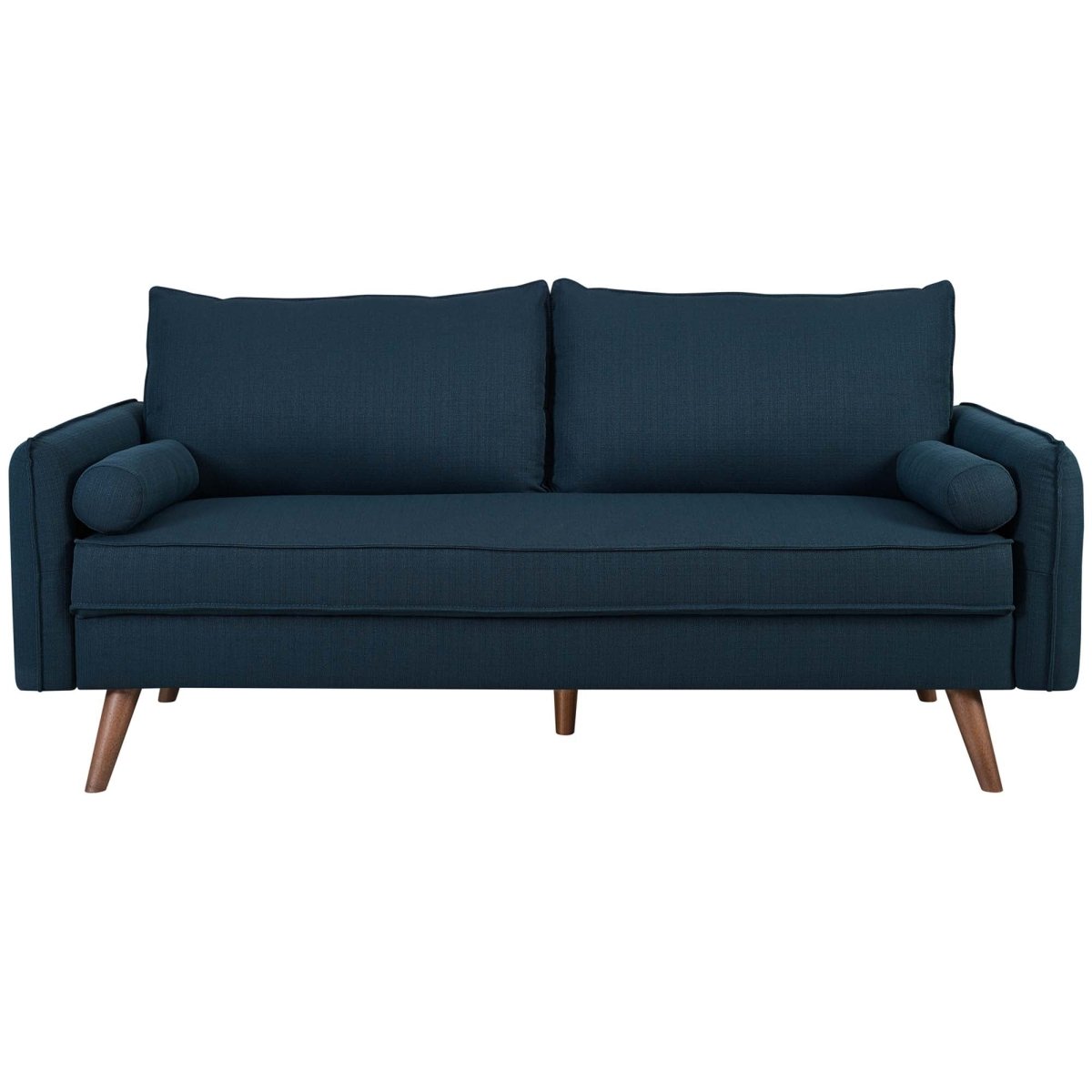Upholstered Fabric Sofa with Bolster Pillows - Living Room Furniture available at Alpine Outlets in Denver