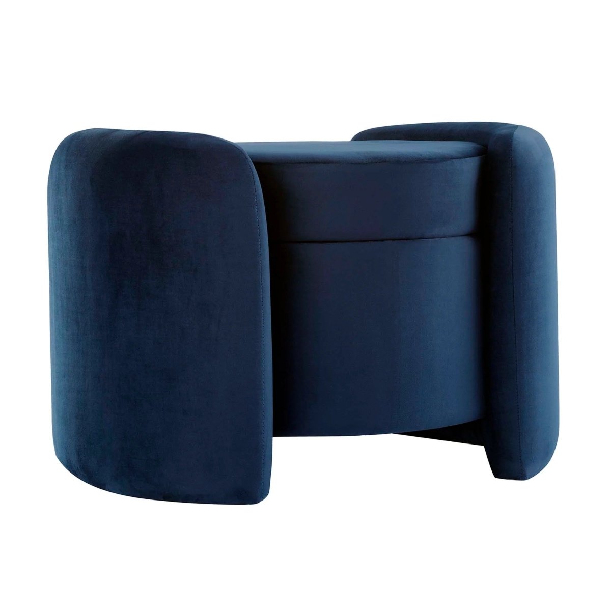 Velvet Storage Ottoman with Removable Lid – 28 Inch Upholstered - Ottomans available at Alpine Outlets in Denver