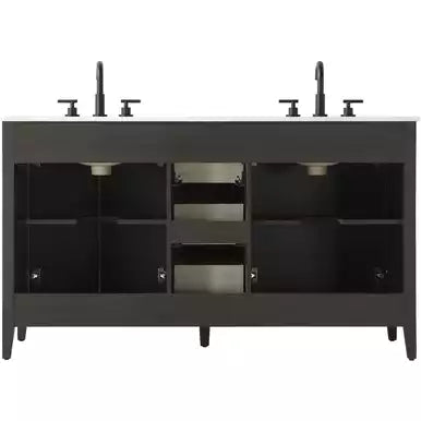 Elegant Lighting Millie 60" Free Standing Vanity Set - Mocha Brown