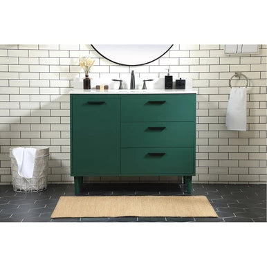 Elegant Lighting Baldwin 42" Free Standing Single Basin Vanity Set