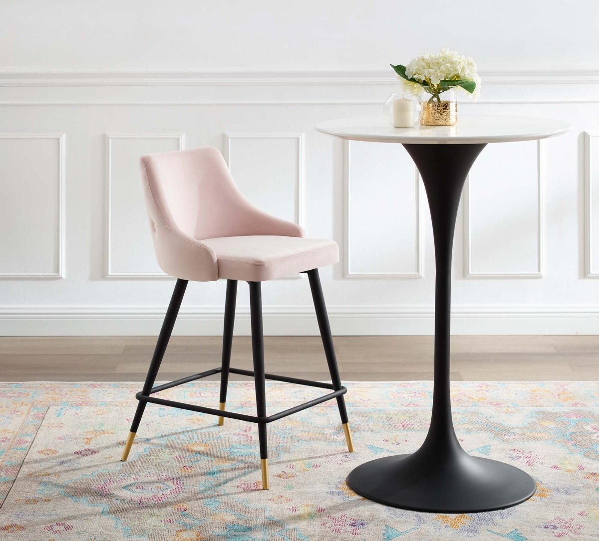 Vintage Glam Performance Velvet Counter Stool - Stools available at Alpine Outlets in Denver