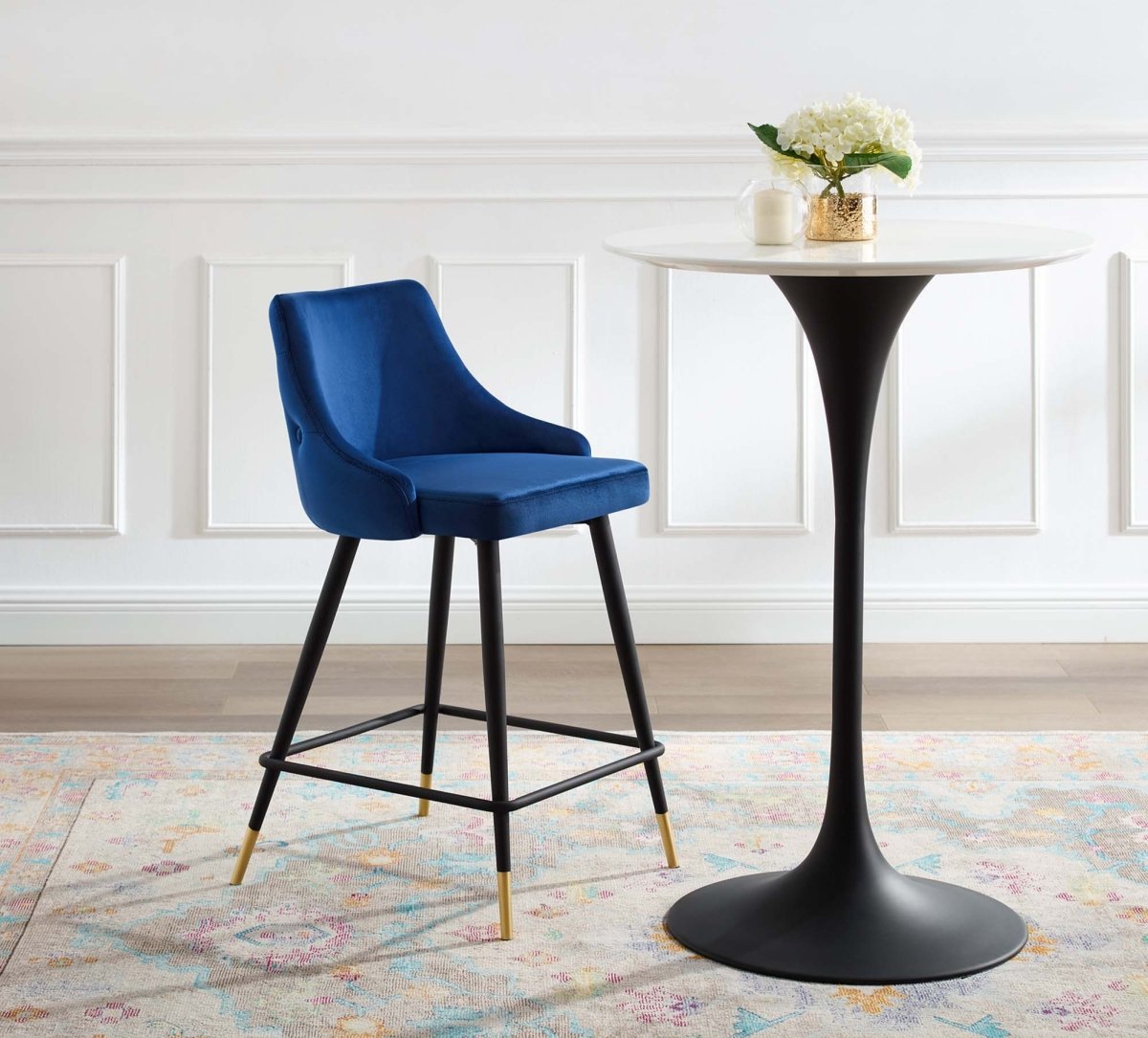 Vintage Glam Performance Velvet Counter Stool - Stools available at Alpine Outlets in Denver