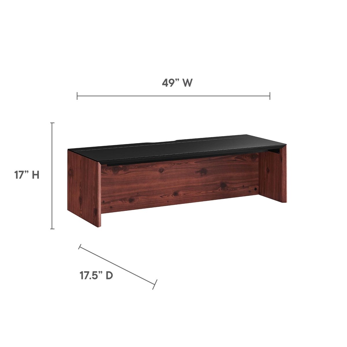 49" Wall-Mount Office Desk β Black Cherry - Workspace - Alpine Outlets