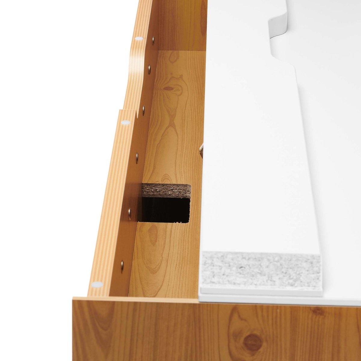 49" Wall-Mount Office Desk β White Natural - Workspace - Alpine Outlets
