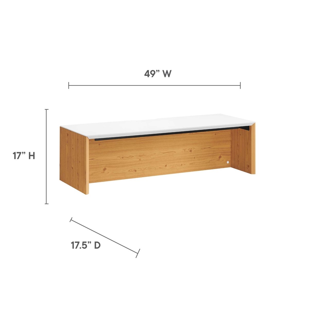 49" Wall-Mount Office Desk β White Natural - Workspace - Alpine Outlets