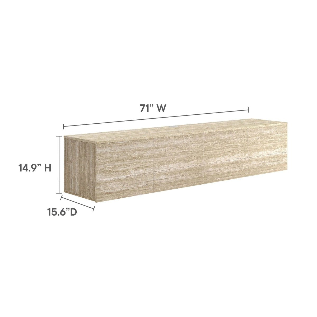 Wall Mounted Media Console TV Stand 71 Inch - TV Stands available at Alpine Outlets in Denver
